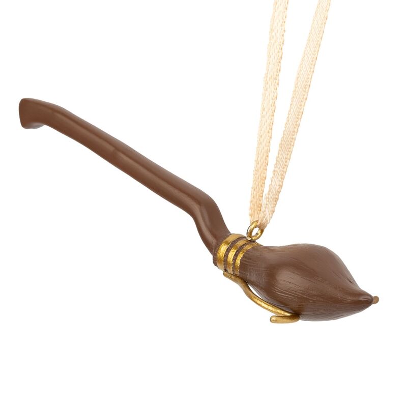 Set de tres adornos navideños Harry Potter con escoba, Snitch dorada y escudo de Hogwarts - 2