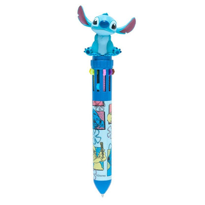 Bolígrafo Stitch Disney de 10 colores con topper 3D - 3