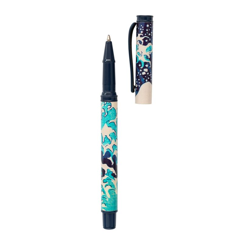 Bolígrafo ERIK con diseño de La Gran Ola de Kanagawa en tonos azules - 3