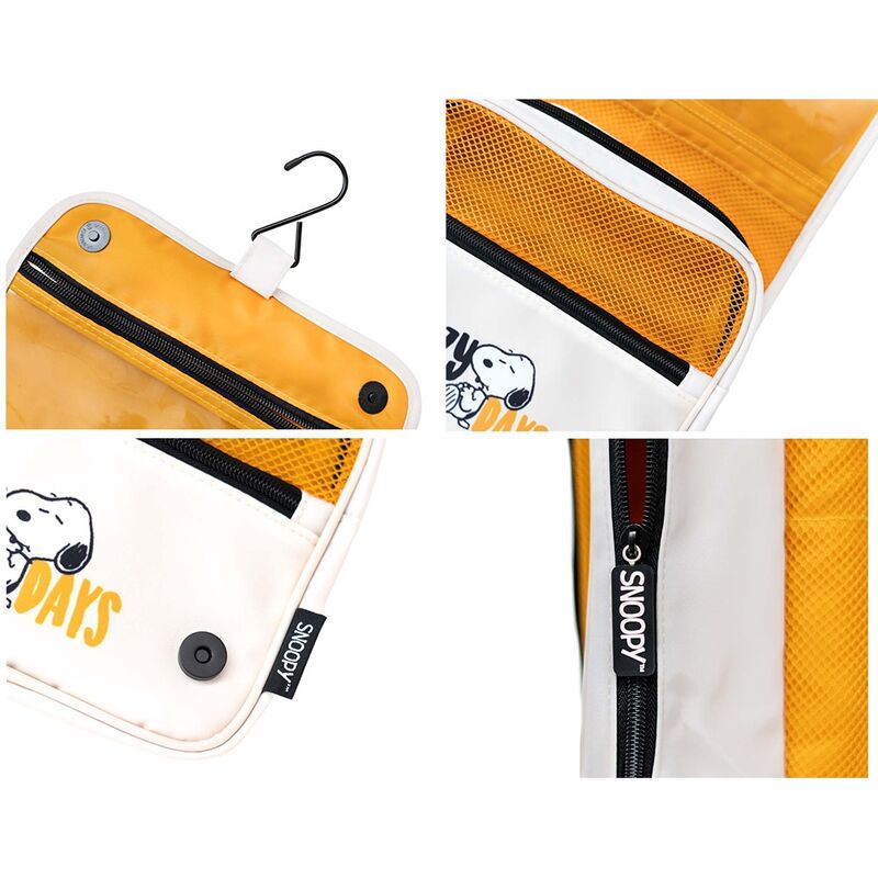 Neceser de viaje Snoopy ERIK desplegado con compartimentos y gancho - 2