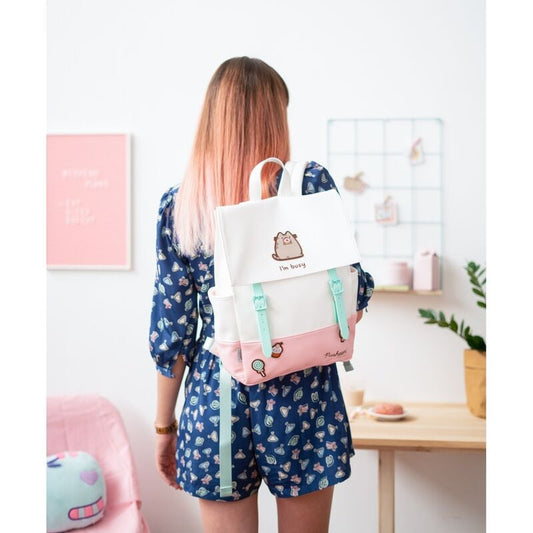 Mochila Pusheen ERIK rosa y crema de 38 cm - 3