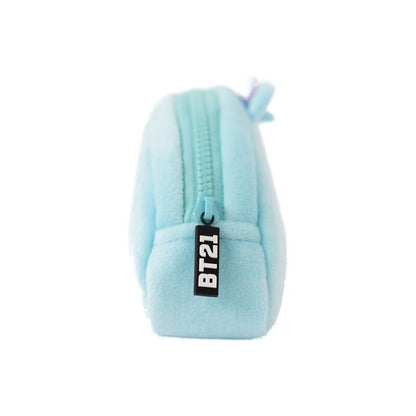 Portatodo de felpa azul claro con diseño de Mang BT21 - 3