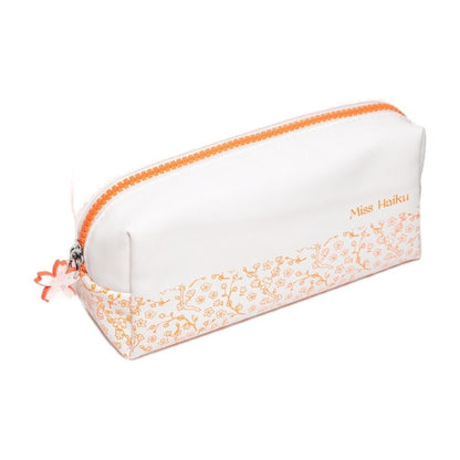Portatodo ERIK Miss Haiku blanco con flores naranjas - 3