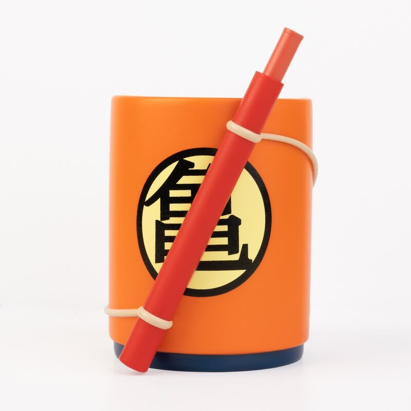 Portalápices naranja de Son Goku Dragon Ball Z con bolígrafo rojo - 3