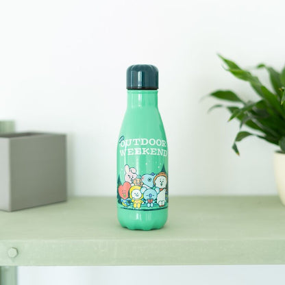 Botella ERIK BT21 Outdoor Weekend verde menta con personajes - 4