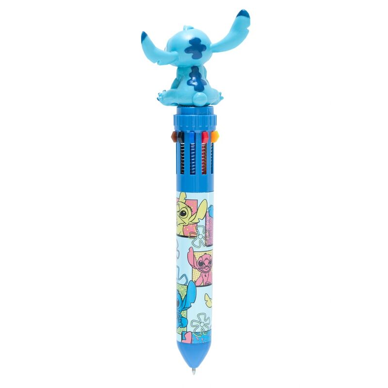 Bolígrafo Stitch Disney de 10 colores con topper 3D - 4