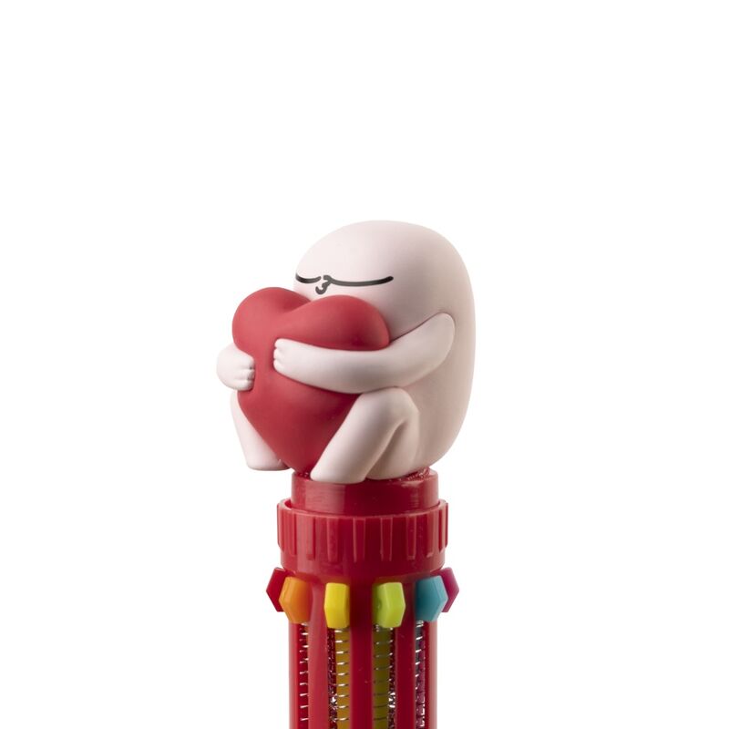 Bolígrafo 3D Ketnipz de 10 colores con topper de corazón - 4