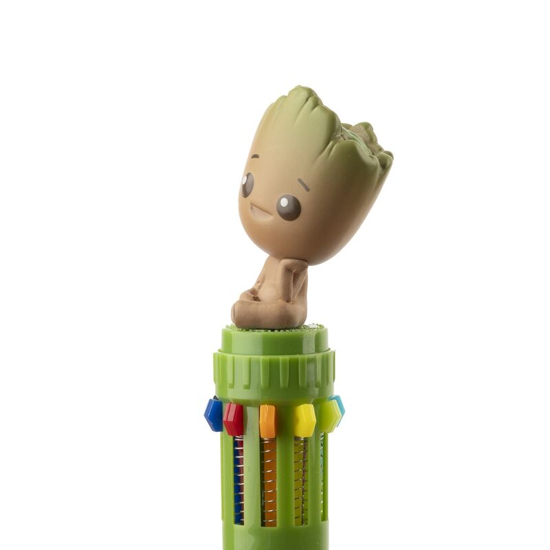 Bolígrafo 3D de 10 colores con topper de Groot Marvel - 4