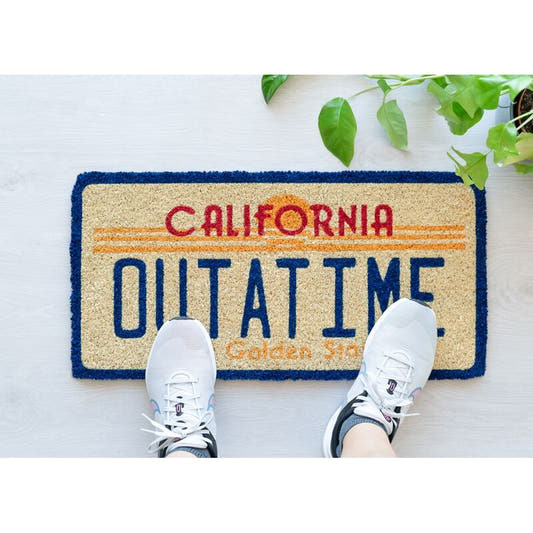 Felpudo de fibra de coco Regreso al Futuro con diseño California Outatime - 4