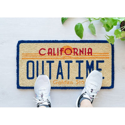 Felpudo de fibra de coco Regreso al Futuro con diseño California Outatime - 4