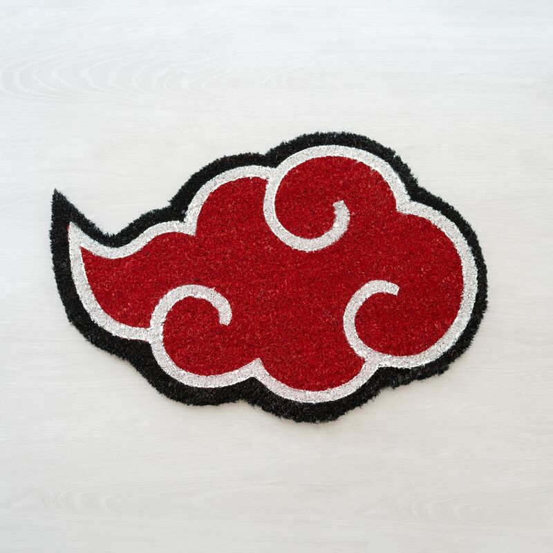 Felpudo Akatsuki de Naruto Shippuden con diseño de nube roja - 4