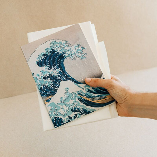 Set de tres cuadernos A5 con diseños de Hokusai y La Gran Ola de Kanagawa - 3