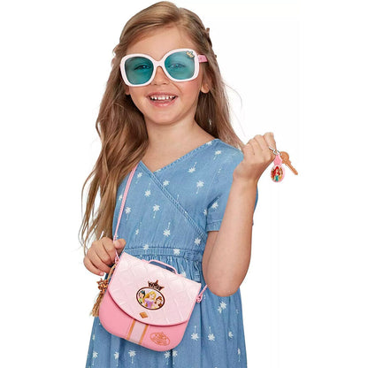 Bolso rosa de viaje de Princesas Disney con gafas, llaves y dinero de juguete - 4