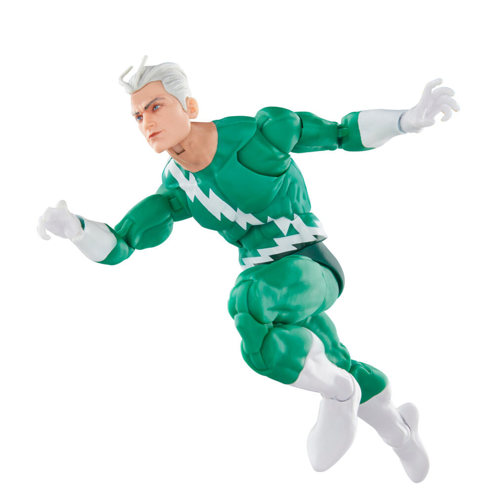 Figura articulada de Quicksilver Marvel con traje verde y detalles blancos - 9