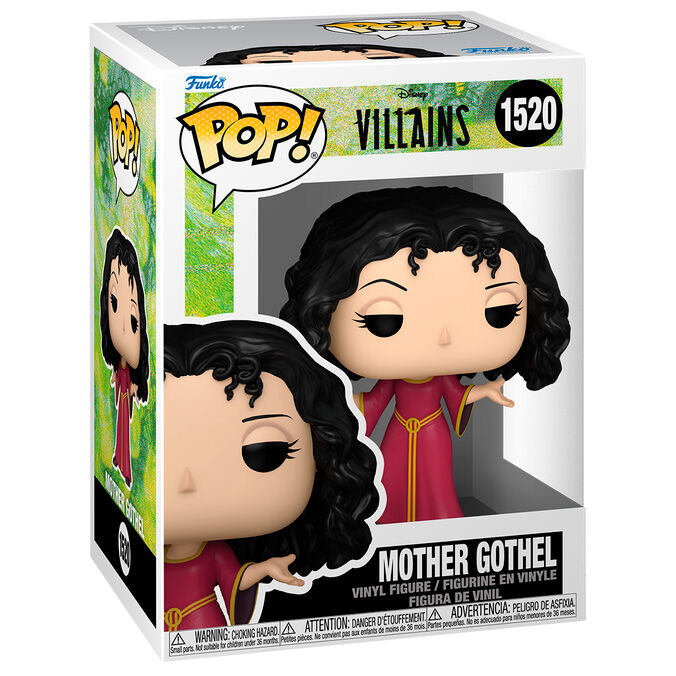 Figura Funko POP! de Mother Gothel con vestido rosa en caja