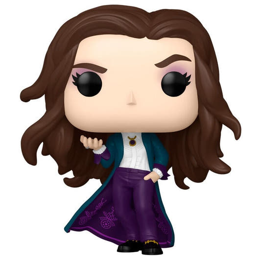 Figura Funko POP de Agatha Harkness con abrigo azul verdoso y pantalón morado