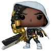 Figura Funko POP! de Senna de League of Legends con capucha blanca y detalles dorados