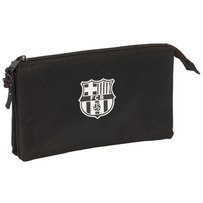 Portatodo triple negro FC Barcelona SAFTA con tres compartimentos