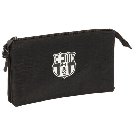 Portatodo triple negro FC Barcelona SAFTA con tres compartimentos