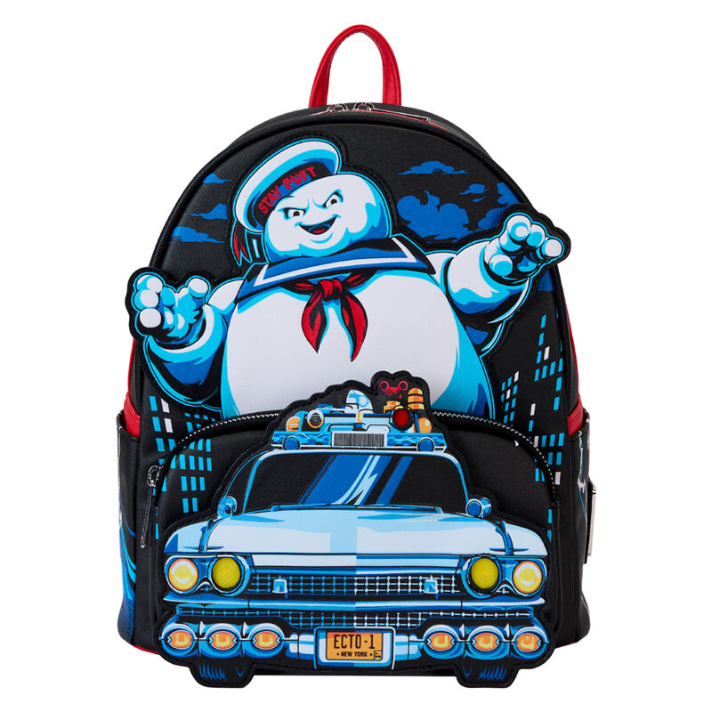 Mochila Loungefly de Cazafantasmas con Stay Puft y Ecto-1