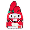 Mochila roja Winter My Melody de Loungefly con detalles de sherpa