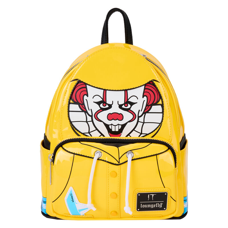 Mochila amarilla LOUNGEFLY de IT con el rostro de Pennywise