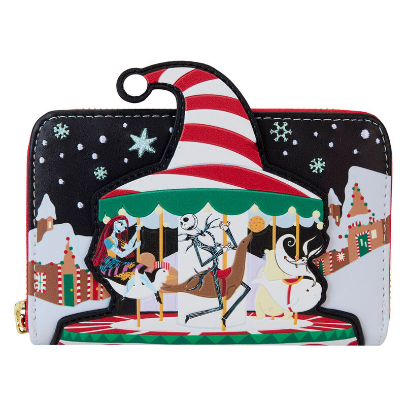 Cartera Loungefly de Pesadilla antes de Navidad con Jack y Sally en Christmas Town