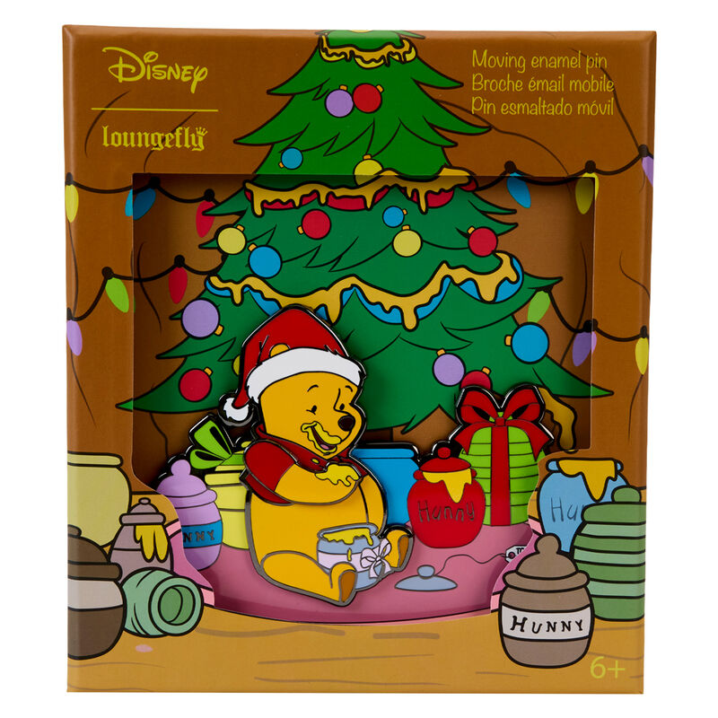 Pin móvil de esmalte de Winnie the Pooh con diseño navideño