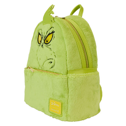 Mochila verde Loungefly con rostro del Grinch