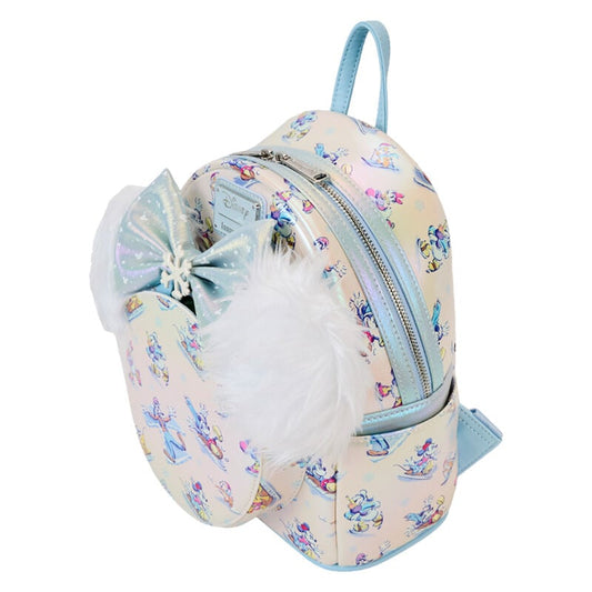 Set de mochila Loungefly Mickey and Friends con orejas blancas y lazo iridiscente - 2