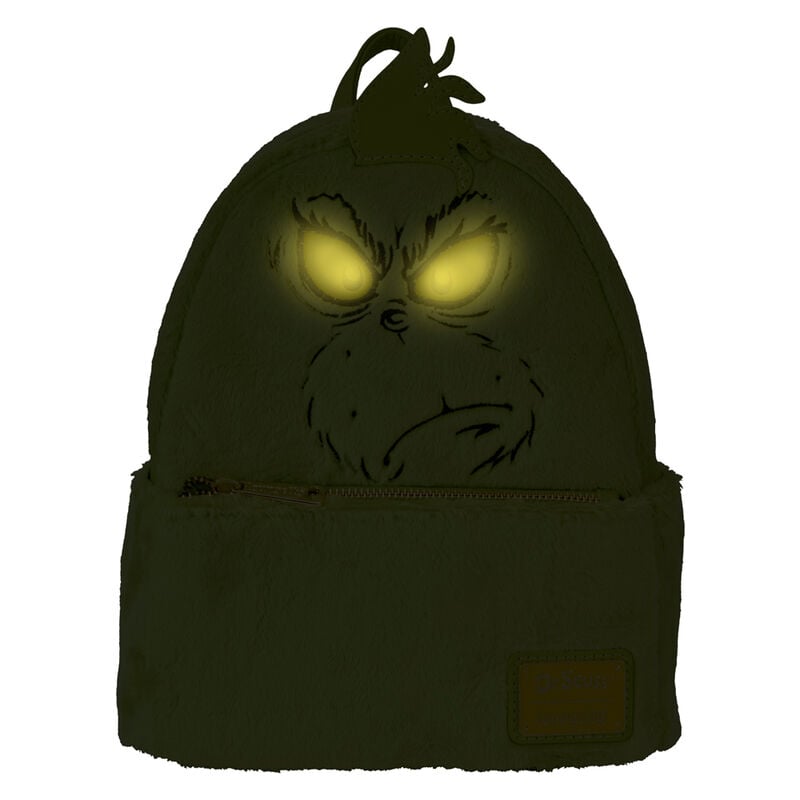 Mochila verde Loungefly con rostro del Grinch - 3