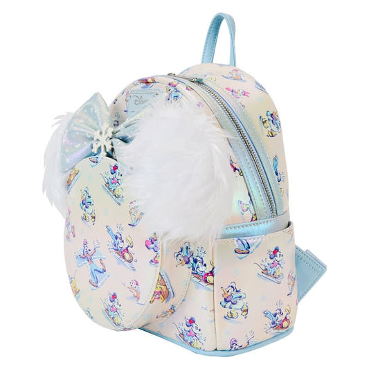 Set de mochila Loungefly Mickey and Friends con orejas blancas y lazo iridiscente - 3