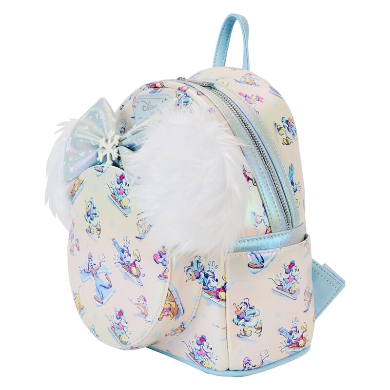 Set de mochila Loungefly Mickey and Friends con orejas blancas y lazo iridiscente - 3