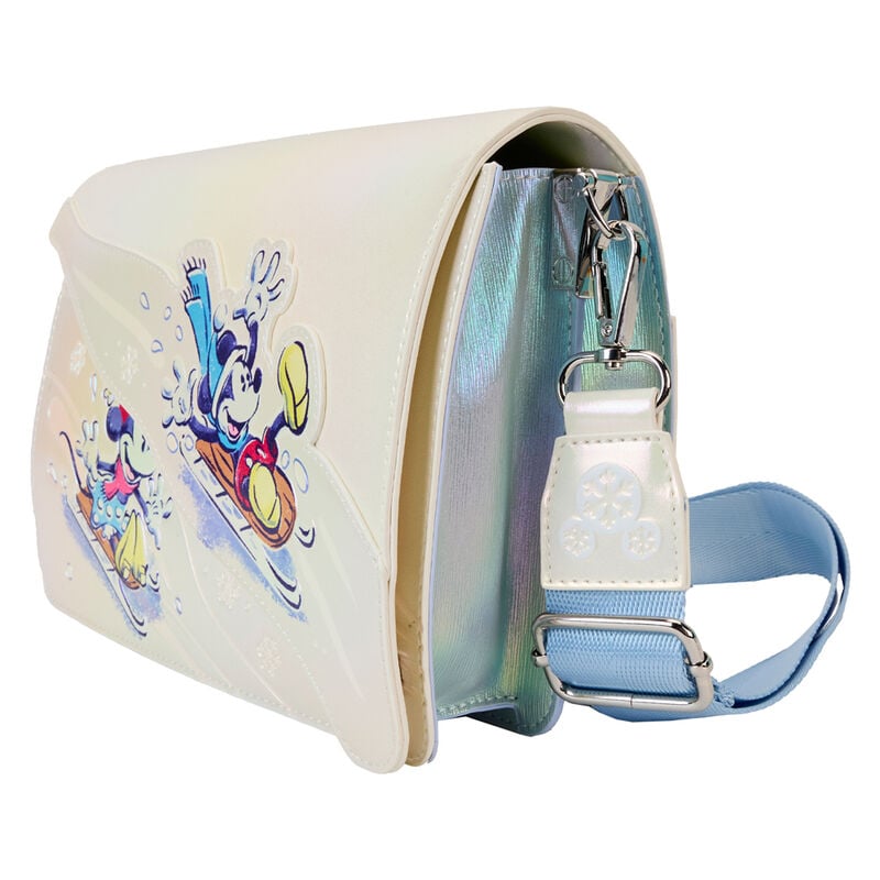 Bandolera Disney Loungefly Winter Wonderland con Mickey y sus amigos
