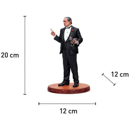 Figura de Vito Corleone de El Padrino con gato sobre base ovalada - 6