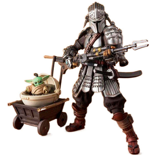 Figura Ronin Mandalorian con armadura Beskar y Grogu - 2