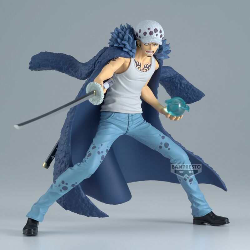 Figura de Trafalgar Law Battle Record II de One Piece con sable y abrigo azul - 2