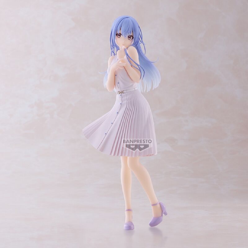 Figura Hana Suzuki Clear de Idolmaster con vestido blanco y cabello lavanda - 3