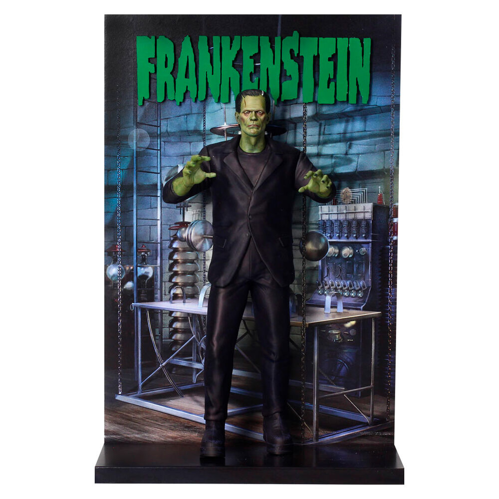 Figura póster de Frankenstein de SD TOYS con fondo de laboratorio