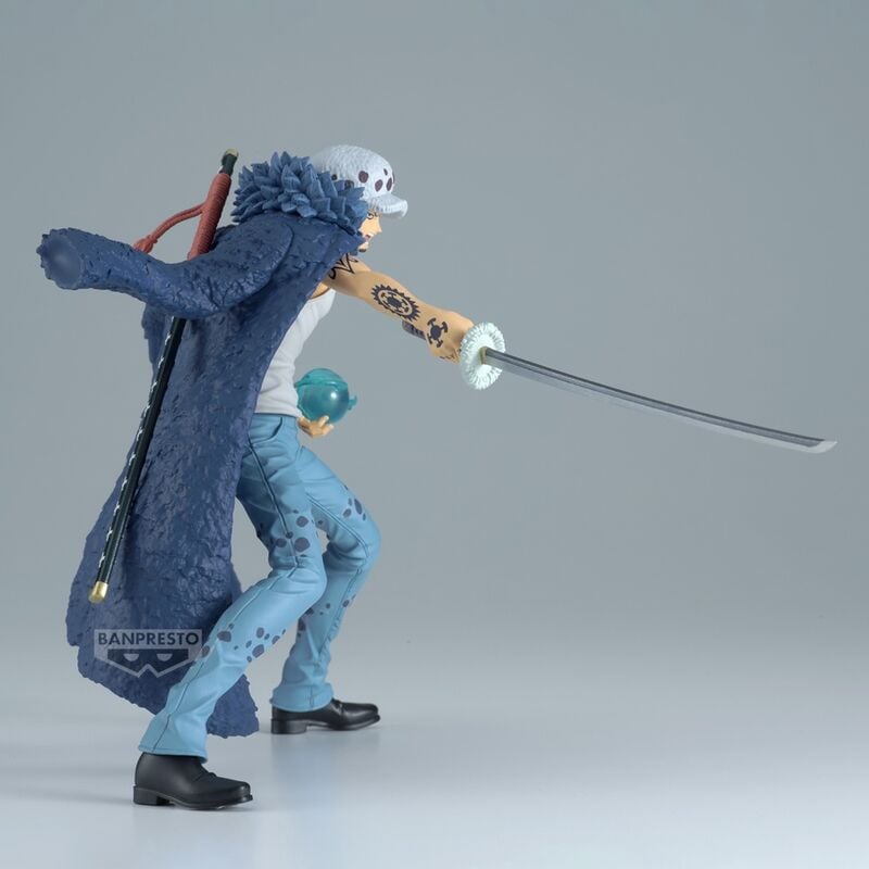 Figura de Trafalgar Law Battle Record II de One Piece con sable y abrigo azul - 3