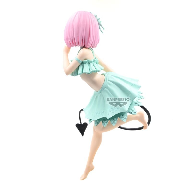 Figura de Momo Belia con vestido verde menta y cola de corazón - 3