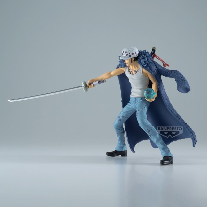 Figura de Trafalgar Law Battle Record II de One Piece con sable y abrigo azul - 4