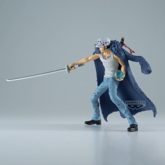 Figura de Trafalgar Law Battle Record II de One Piece con sable y abrigo azul - 4