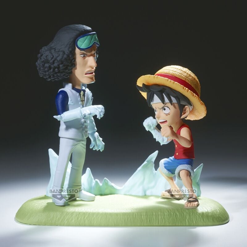 Figura Banpresto de Luffy y Kuzan de One Piece con efectos de hielo - 5