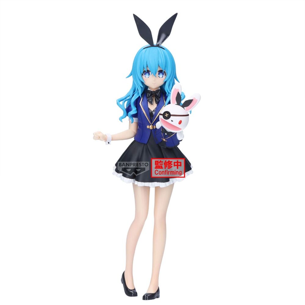 Figura de Yoshino de Date a Live con cabello azul y orejas negras