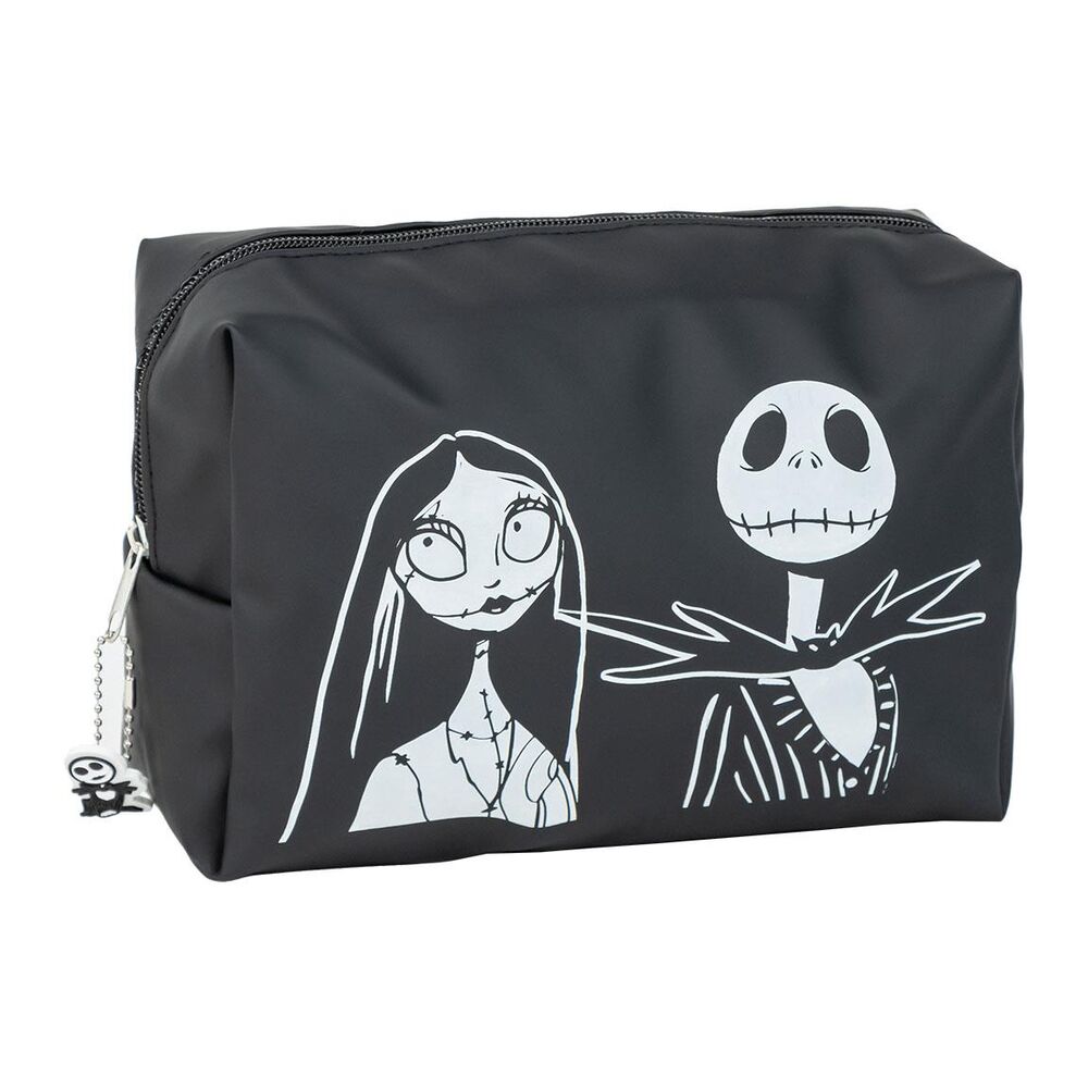 Neceser negro de polipiel con Jack y Sally de Pesadilla Antes de Navidad