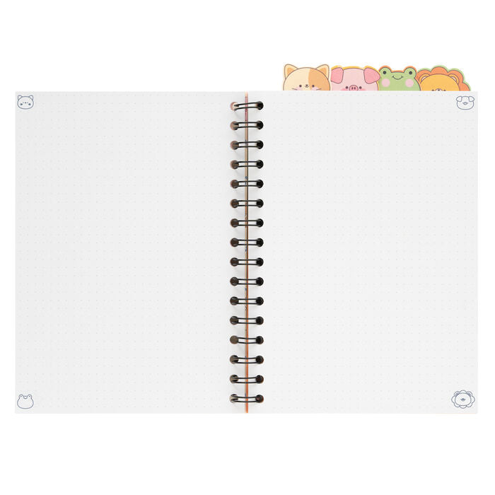Cuaderno A5 rosa kawaii con espiral y conejo con zanahoria - 2