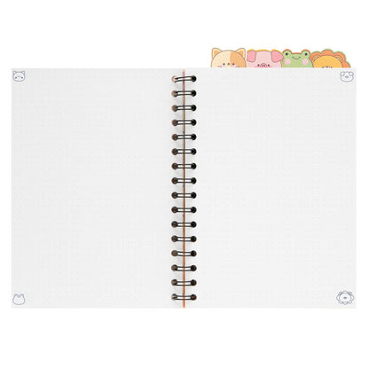Cuaderno A5 rosa kawaii con espiral y conejo con zanahoria - 2