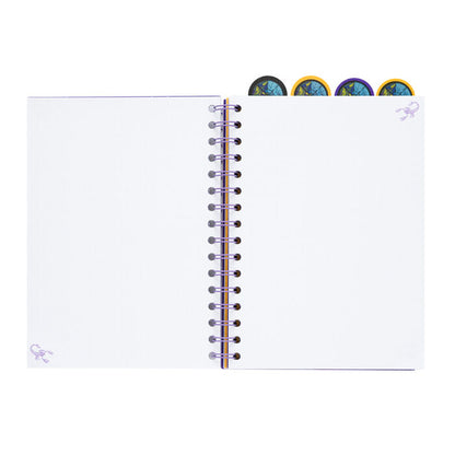 Cuaderno A5 morado de Miércoles con espiral y diseño The Hive Life - 2