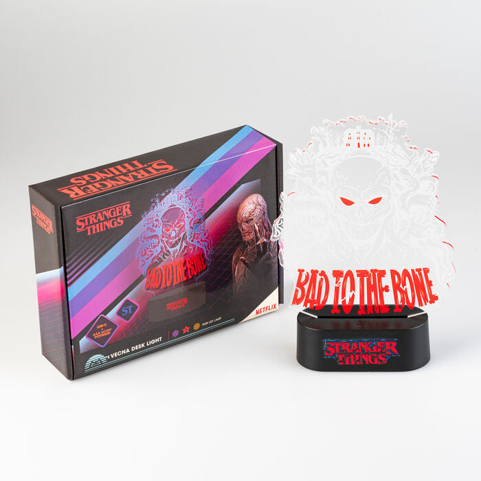 Lámpara LED Bad to the Bone de Stranger Things con calavera y base negra - 6